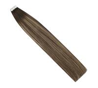 Extension For Capelli Con Nastro Adesivo, Capelli Veri Umani Remy, Balayage Ombre Color, Lisci, Biadesivi Facile Da Usare(40 pcs,20 INCHES,4-27-4)