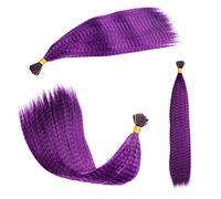 Extension for capelli con piume arcobaleno - Accessori for capelli sintetici for donne - Trecce colorate for acconciature vivaci(YM-4)