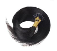 Extension for capelli con punta a U - 100 ciocche, capelli umani Remy, lisci come la seta, pre-incollate con cheratina Facile installazione e rimozione(Black,12inch)
