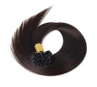 Extension for capelli con punta a U - 100 ciocche, capelli umani Remy, lisci come la seta, pre-incollate con cheratina Facile installazione e rimozione(Brown,24inch)
