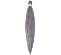 Extension for capelli intrecciati allungati da 26 pollici e 66 cm, con fissaggio ad acqua, trecce jumbo sintetiche a bassa temperatura(II GREY)