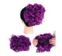 Extension for capelli ricci disordinati con parrucche for pettini elastici facili da allungare nelle estensioni dei a coda di cavallo for le donne Chignon per Capelli