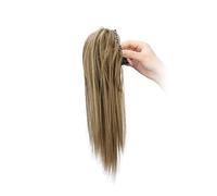 Extension for capelli sintetici corti e lisci da 14 pollici, soffici, di media lunghezza, neri e castani, for donne(G)