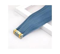 Extension for capelli sintetici, mini nastri adesivi for capelli lisci, nastro adesivo colorato invisibile, 10 pezzi/confezione Facile installazione e rimozione(Haze Blue)