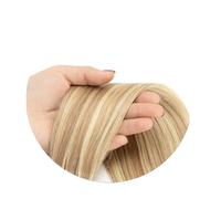 Extension for capelli umani con clip lisce Remy da 14-24 pollici, testa intera, 6 pezzi/set Facile installazione e rimozione(Dirty Blonde Highlights,18inch)