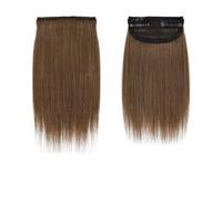 Extension for capelli umani con clip mini corte, forcina invisibile, capelli veri Remy lisci e setosi, piccole e sottili extension monopezzo for donna Veloci da indossare(Light Brown,6inch 10g)