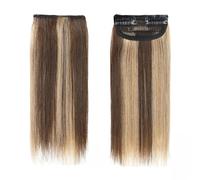 Extension for capelli umani con clip mini corte, forcina invisibile, capelli veri Remy lisci e setosi, piccole e sottili extension monopezzo for donna Veloci da indossare(4P27,12inch 17g)