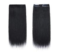 Extension for capelli umani con clip mini corte, forcina invisibile, capelli veri Remy lisci e setosi, piccole e sottili extension monopezzo for donna Veloci da indossare(Jac Black,8inch 12g)