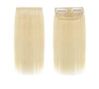Extension for capelli umani con clip mini corte, forcina invisibile, capelli veri Remy lisci e setosi, piccole e sottili extension monopezzo for donna Veloci da indossare(Bleach Blonde,12inch 17g)