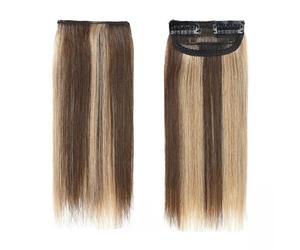 Extension for capelli umani con clip mini corte, forcina invisibile, capelli veri Remy lisci e setosi, piccole e sottili extension monopezzo for donna Veloci da indossare(4P27,6inch 10g)