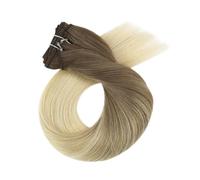 Extension For Capelli Umani Ombre, Capelli Remy, Capelli Lisci Naturali 100 G, For Donne, Veri Capelli Umani Facile Da Usare(18inches,BA8-60)