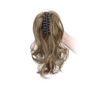 Extension for coda di cavallo da 12" con clip, coda di cavallo lunga e riccia, extension for capelli con artiglio, parrucchino sintetico dall'aspetto naturale for donna per l'uso quotidiano(12H24)