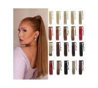 Extension for coda di cavallo lunga 18 pollici, parrucca sintetica liscia avvolgente for donne e ragazze(30)