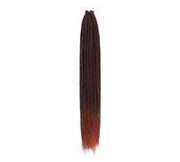 Extension for dreadlock sintetici, 20 ciocche, 0,6 cm di larghezza, con una sola estremità, intrecciate all'uncinetto, fatte a mano, for donne e uomini. Wear and Go(1B-350,30inch)