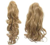 Extension INVISIBILE Pinza mollettone Coda MOSSA capelli sintetici Kanekalon Col