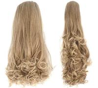 Extension INVISIBILE Pinza mollettone Coda MOSSA capelli sintetici Kanekalon Col