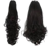Extension INVISIBILE Pinza mollettone Coda MOSSA capelli sintetici Kanekalon Col