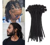 Extension Loc da 0,6 cm, capelli umani, extension per dreadlock afro ricci e crespi, capelli umani per uomo/donna, completamente fatte a mano, extension Loc permanenti, 10-40 ciocche, 6-20 pollici, dr