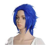 Extension Parrucca Cosplay Fairy Tail Corta Blu Stile Donna Ragazza Resistente al Calore Parrucca Costume Cosplay