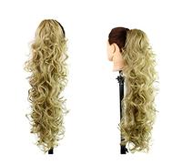 Extension per capelli a coda di cavallo da 27 pollici ondulata per coda di cavallo clip per capelli lunghi ondulati naturali per capelli sintetici resistenti al calore coda di cavallo per donne