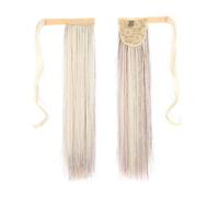 Extension per capelli a coda di cavallo, pezzo di capelli con clip avvolgente colorato in seta ad alta temperatura, liscio con colla magica per la clip nella coda di cavallo.,60#