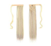 Extension per capelli a coda di cavallo, pezzo di capelli con clip avvolgente colorato in seta ad alta temperatura, liscio con colla magica per la clip nella coda di cavallo.,613#