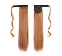 Extension per capelli a coda di cavallo, pezzo di capelli con clip avvolgente colorato in seta ad alta temperatura, liscio con colla magica per la clip nella coda di cavallo.,30#
