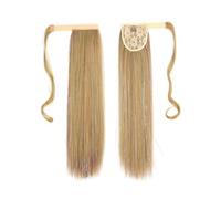 Extension per capelli a coda di cavallo, pezzo di capelli con clip avvolgente colorato in seta ad alta temperatura, liscio con colla magica per la clip nella coda di cavallo.,24#