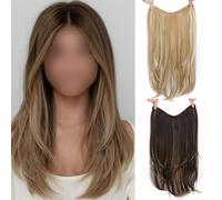 Extension per capelli a forma di U nascosta, lunga, liscia, resistente al | Il design a U segue la forma della testa, transizione senza cuciture, sensazione naturale, bordo invisibile