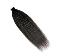 Extension per capelli a nastro, Nero Onde Profonde Capelli Ricci Umani Remy | 50G 20 pezzi ,Extension a nastro invisibili con punte spesse per donne e ragazze,Kinky straight,20inch