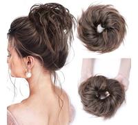 Extension per capelli alla moda con coda di cavallo, capelli disordinati, extension per capelli da donna, biondo cenere