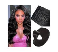 Extension per capelli alla moda Extension for capelli con clip, veri umani, doppia trama, fatte a mano, lisce, 8 pezzi Morbide(18inches,240g-2 packs)