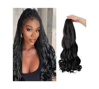 Extension per capelli Coda di cavallo, Capelli Intrecciati Ricci Francesi 22 Pollici Trecce Rimbalzanti Pre Allungate Capelli Sciolti Ondulati Leggeri Trecce Sintetiche Estensioni Dei Capelli for Donn
