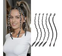 Extension per capelli con clip, 6 pezzi, 50,8 cm, fibra sintetica ad alta temperatura, riflessi biondi con nero-marrone, semplici da applicare per uno styling rapido
