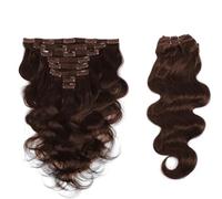 Extension per capelli con clip 8 pezzi 20 fermagli ondulati ricci a testa piena con clip su estensioni dei capelli a doppia trama capelli umani for donne - posticci ondulati spessi, capelli morbidi e