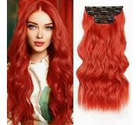 Extension per capelli con clip da 22 pollici, onda d'acqua 4 pezzi 11 clip,230#