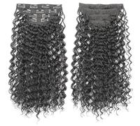 Extension per capelli con clip, da donna, sintetiche, lunghe e ricci, ondulate, per feste quotidiane