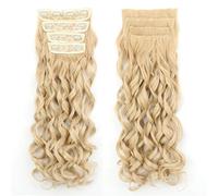 Extension per capelli con clip, da donna, sintetiche, lunghe e ricci, ondulate, per feste quotidiane