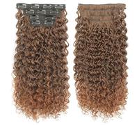 Extension per capelli con clip, da donna, sintetiche, lunghe e ricci, ondulate, per feste quotidiane