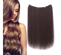 Extension per capelli con clip, dall'aspetto naturale, lunghezza 50 cm, lunghezza 50 cm, design elegante invisibile per uso quotidiano, donne, ragazze e vestibilità senza cuciture