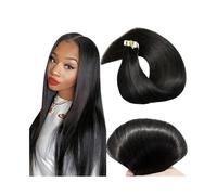 Extension per capelli con clip Estensioni dei capelli veri 20 pezzi 50G Nastro lungo dritto nelle estensioni dei capelli Nastro senza giunte di trama della pelle dei capelli neri naturali di Remy nell