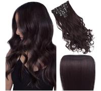 Extension per capelli con clip, lunghezza 50 cm, lisce, resistenti al | Integrazione senza cuciture, aspetto naturale, tenuta sicura, nasconde i capelli sottili, fissaggio rapido