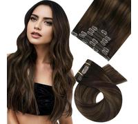 Extension per capelli con clip, set di capelli veri lisci da 5 e 7 pezzi, extension per capelli umani con clip brasiliane da 2, 6, 2, 22 pollici, 55 cm, 105 g, 70 g, 105 g