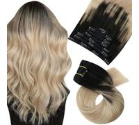 Extension per capelli con clip, set di capelli veri lisci da 5 e 7 pezzi, extension per capelli umani con clip brasiliane 1 b 18 60 18 pollici 45 cm 105G 70G 105G