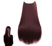 Extension per capelli con filo invisibile, extension per capelli lisci da donna, con filo segreto ad alta temperatura, extension sintetiche 1007