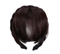 Extension per capelli con frangia invisibile, da donna, sintetiche, extension sintetiche per acconciature da principessa, colore: marrone scuro