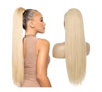 Extension per capelli da 14 pollici, coda di cavallo, biondi, legatura a coda di cavallo, 120 g, capelli lisci per la cura dei capelli da donna (16 pollici)