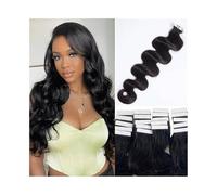 extension per capelli, Extension a nastro for capelli, confezione da 20 pezzi, motivo ondulato, parrucca invisibile bifacciale(20 inch)