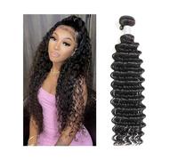 Extension per Capelli Fasci di capelli ondulati profondi 8-40 pollici Fasci singoli di capelli umani Fasci di tessuto ondulato naturale Estensioni dei capelli Remy brasiliani ricci for le donne nere E