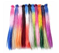 Extension per capelli fatte a mano all'uncinetto, 5 supporti/lotto, capelli lunghi lisci, sfumati, reggae, sintetici, hippie, finti locs, trecce verdi